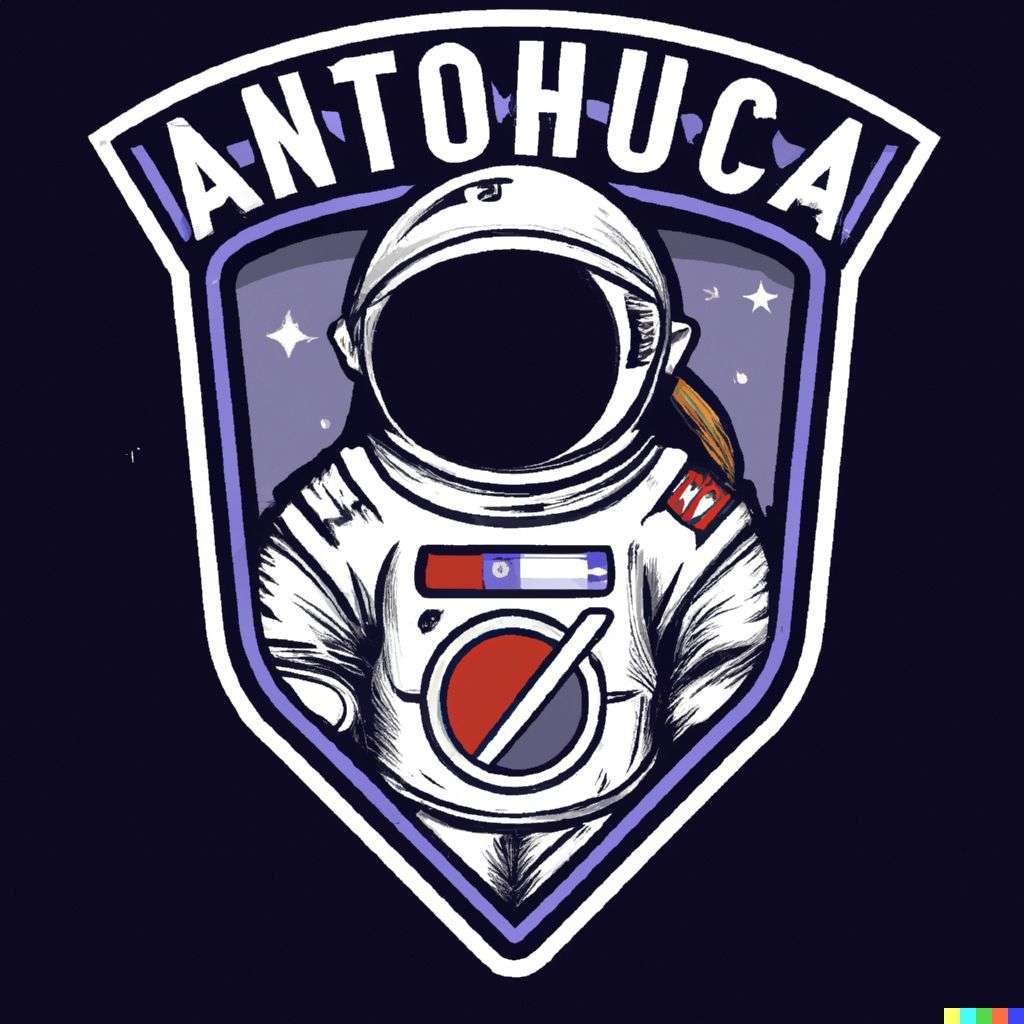 an astronaut, NHL team emblem design